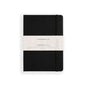 myPAPERCLIP Executive Series A5 Ruled Notebook | 192 Pages, 80 GSM, Soft Cover, A5 (5.83 x 8.27 in) | Flat Lay | Bookmark, Elastic Closure & Back Pocket | Black - color: Black, size: A5, Ruled