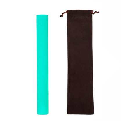 Singing Bowl Mallet Hollow Acrylic Silicone Rubber Striker Mallet for Playing Quartz Crystal Singing Bowls with Bundle Pocket(Green) - color: Green