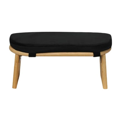 Meditation Bench Prayer Bench Removable Ergonomic Foldable Bamboo Kneeling Stool Stool for Office Bedroom Tea Ceremony(Black)
