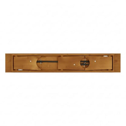 Vineyard 6' Barrel Brown Wood Folding Bench 12" x 72" - size: 72"