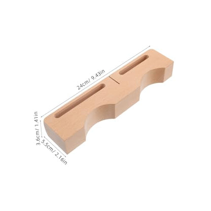 Wooden Percussion Block with Mallet Dual Tone Musical Instrument for Adults Light Yellow Hardwood Rhythm Block for Music Education Live Performance