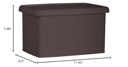 Stefanplast "Elegance Storage Box, Mocha, 19 x 29 x 16 cm - color: Mocha, size: 19 x 29 x 16 cm