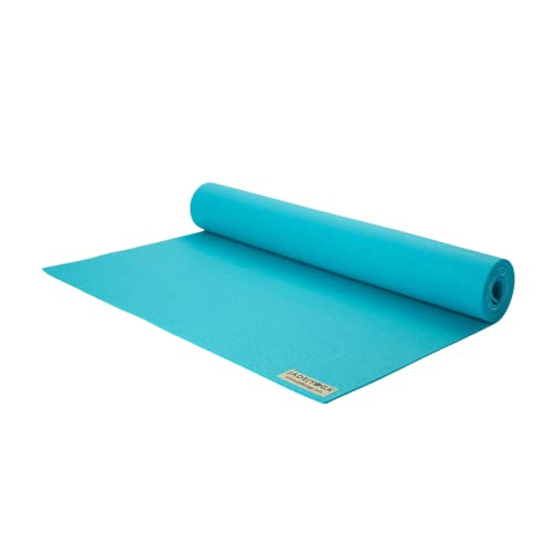 JadeYoga Harmony Yoga Mat - Durable & Thick Gym Fitness Mat, Non-Slip Natural Rubber Yoga Mat - Home Exercise & Stretching Mat, Workout Mat - Yoga, Pilates & Meditation for Women & Men - color: Teal, size: 68 inches