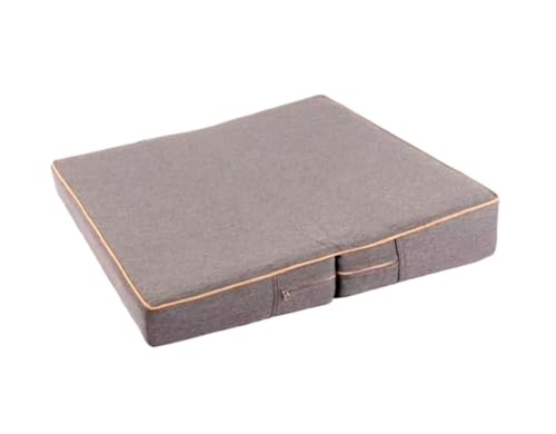 Large and Meditation Cushion,Square Handcrafted Meditation Mat,Portable Foldable Floor Cushion Outdoor Coconut Fibre Linen Yoga Cushion(Size:60x60cm(24x24inch),Color:Gray1) - color: Gray1, size: 60x60cm(24x24inch)