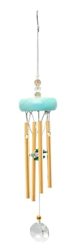 Moses. Omm for You Mini Chime - Delicate Bell Sound Feng Shui Decoration with Crystal Glass Metal and Wood Gift for Peace and Harmony