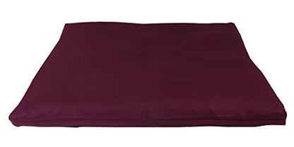 Kapok Zafu, Zabuton and Support Meditation Cushions Set (4pc) - color: Burgundy