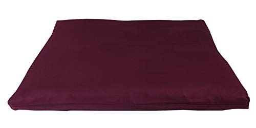 Buckwheat Zafu, Zabuton and Support Meditation Cushions Set (4Pc) - color: Burgundy