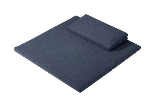 Meditation Cushion Set,Bolster Floor Pillows Seating for Adults Meditation, Zen Pad and Foldable Square Floor Pillows, Yoga Mats(Size:60x60cm(24x24inch),Color:Navy Blue-1) - color: Navy Blue-1, size: 60x60cm(24x24inch)