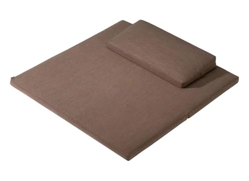 Meditation Cushion Set,Bolster Floor Pillows Seating for Adults Meditation, Zen Pad and Foldable Square Floor Pillows, Yoga Mats(Size:70x70cm(28x28inch),Color:Coffee-1) - color: Coffee-1, size: 70x70cm(28x28inch)
