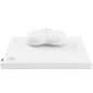 Mindful Modern Meditation Cushion & Zabuton Mat Bundle - 100% Cotton Meditation Cushion Set for Yoga - Buckwheat Crescent Shaped Zafu Floor Pillow Rectangular Mat - Classic White Color