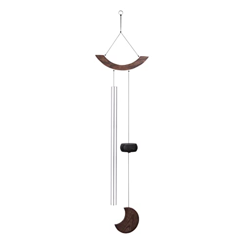 Moon Meditation Chime for Relaxing Sound Healing, 2-YEAR WARRANTY - color: Silver, size: Large, style: Single