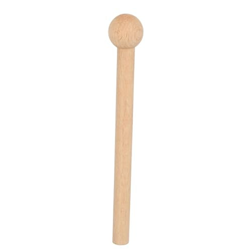 Single Tone Energy Chime for Mindfulness Meditation, Wooden Hand Chime with Mallet, Cherry Wood and Aluminum Alloy Healing Bell for Yoga Prayer Stress Relief (Moon Shaped) - size: Moon Shaped