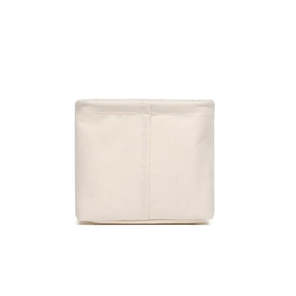 Foldable Storage Bins with Lids Cotton Canvas Rectangular Storage Box Ideal for Organization Lightweight and Durable (5.12 x 5.12 x 4.72) - size: 5.12 x 5.12 x 4.72"
