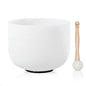 CVNC 432HZ 12 Inch C Note Root Chakra Frosted Quartz Crystal Singing Bowl Meditation Therapy Sound Healing Instrument Sound Bath Bowl with Mallet and O-ring - size: 12 inch C
