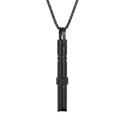 Breathing Easy Necklace, Mindfulness Breathing Stainless Steel Pendant for Stress Relief, Anxiety Management & Smoking Cessation Aid, Intricate Engraving for Men Women - color: Rotating Fidget Ring-Black