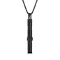 Breathing Easy Necklace, Mindfulness Breathing Stainless Steel Pendant for Stress Relief, Anxiety Management & Smoking Cessation Aid, Intricate Engraving for Men Women - color: Rotating Fidget Ring-Black