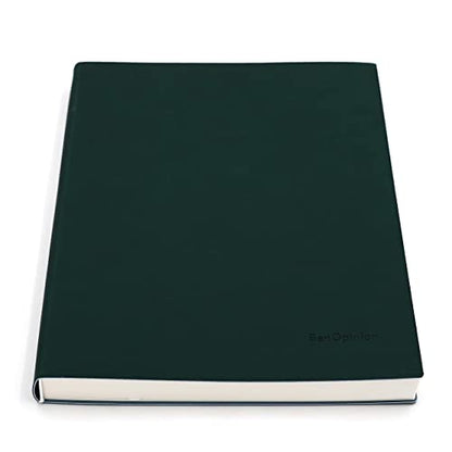 Large Blank Notebook Journal for Writing Drawing, Soft Faux Leather Cover, 100GSM Papers, 320 Pages, A4 8.4x11.4 inches Sketch Book(Green, Plain) - color: Green, Plain