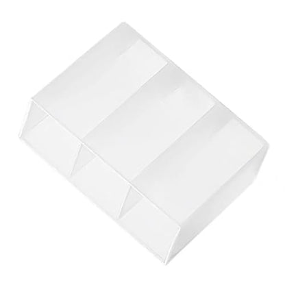 Wall Mounted 3 Compartment Storage Box, Transparent, Self Adhesive, Punch, Ideal for Home and Bathroom