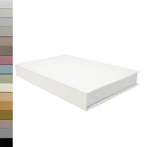 CovoBook™ Blank Hardcover | Premium Sketchbook Journal Guest Book | Photo Prop Home Decor (Pearl, Size 9) - color: Pearl, size: Size 9