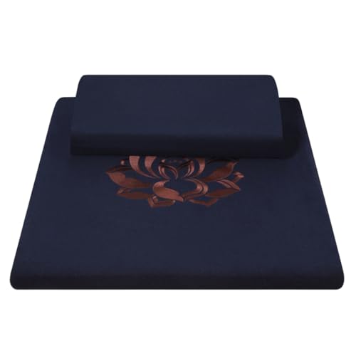 Square Meditation Cushion Mat Set with Washable Velvet Cover, Larger Thick Yoga Mat Bolster Floor Pillows Seating for Adults Upgraded Meditation Accessories cyan-60 * 5cm - color: Cyan, size: 60*5cm