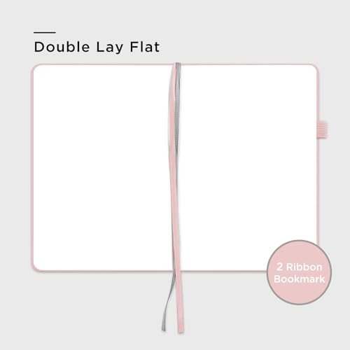 &And Per Se Blank Sketch Notebook, A5 Hardcover, 160 Pages 100gsm Thick Paper, Unlined Journal for Drawing, Doodling, Hand Lettering – Creative Gift for Artists, Designers, Writers (Pink)