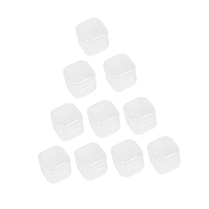 SHERCHPRY Stylish Pp Plastic Storage Boxes 20pcs Jewelry Organizer Desktop Case Home Office School Container (35x35x18mm)