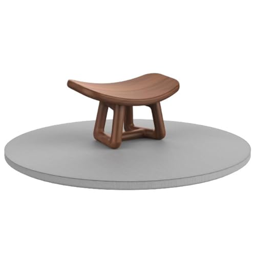 Solid Wood Meditation Stool, Chinese Zen Meditation Stool, Mortise and Tenon Craft Kneeling Stool, Black Walnut Solid Wood Meditation Stool, Compact and Portable,A and Cushion - color: A and Cushion