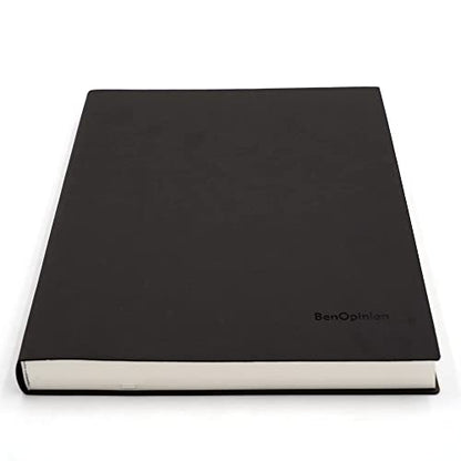 Large Lined Notebook Journal for Writing, Soft Faux Leather Cover, 100GSM Papers, 320 Pages, A4 8.4x11.4 inches Note Book for Work Men Business (Black,Ruled) - color: Black,Ruled