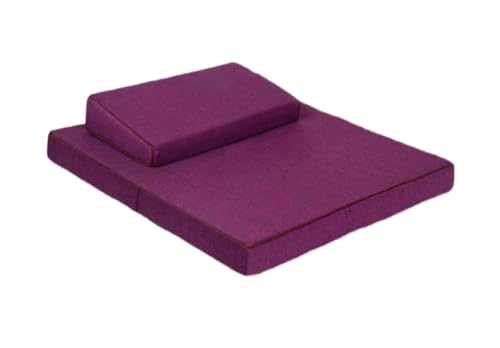 Meditation Mats,Futons, Household Folding, Thickened Fabrics, Coconut Palm, Kneeling Mats(Size:28x28inch,Color:Purple1) - color: Purple1, size: 28x28inch