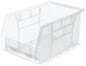 Akro-Mils 30237 AkroBins Plastic Storage Bins, Space-Saving Stackable Bins for Garage, Pantry, Craft Organization, 9" x 6" x 5", Clear, 12-Pack - color: Clear