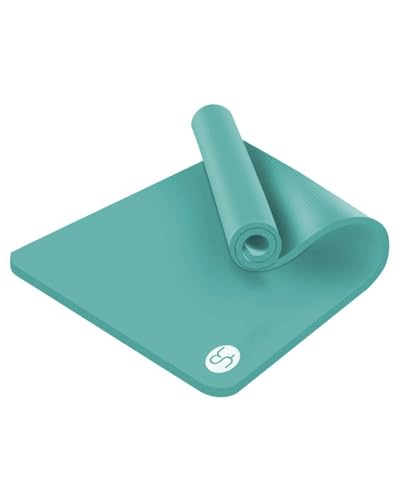 Yoga Mat Thick Wide Yoga Mats for Women Men Large Exercise Mat 78"x35" 1/2 Inch Workout Mat for Home Gym, with Carrying Yoga Bag - Light Blue