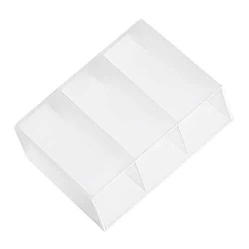 Wall Mounted 3 Compartment Storage Box, Transparent, Self Adhesive, Punch, Ideal for Home and Bathroom