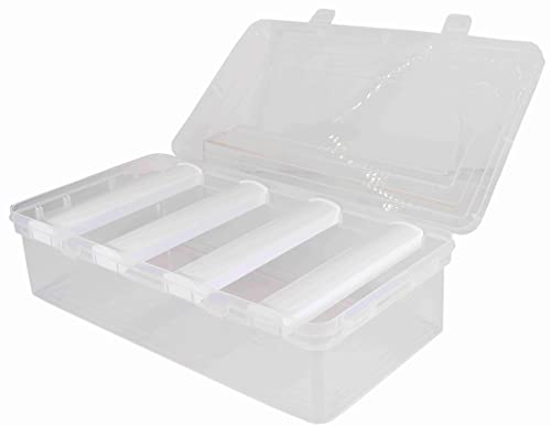 Plastic Bangles Box For Women with Adjustable 4 Rods | Multipurpose Jewellery Storage Boxes & Bangles Organizers For Travel, Chudi, Bracelet, Watches, Jewellery, Bride, Return Gift- Pack of 1 - color: Transparent_Small-4-Rod