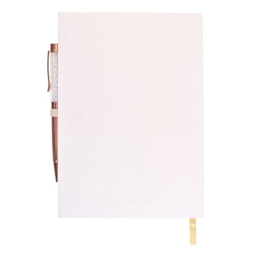 Daily Reflection Journal with Clear Quartz Pen – Luna Moth Design for Gratitude, Dream Exploration & Manifestation – 100 Sheets (200 Pages) for Personal Growth & Inner Guidance