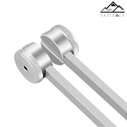 EastRock 128 Hz Tuning Fork with Silicone Hammer and Cleaning Cloth Instrument Teaching Medical Equipment Meditation Relaxation Sound Therapy Instrument - size: 128HZ