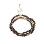 4mm Mini Beads Natural Stone Adjustable Bracelet For Women, Energy Charm Jewelry, Birthday Gift - color: Lava Stone