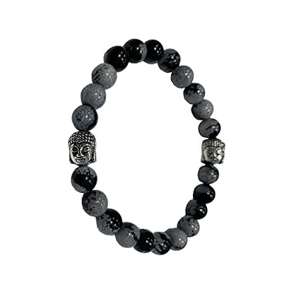 VIE Buddha Bracelet - style: Snowflake Obsidian