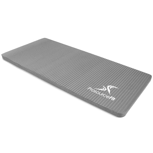 ProsourceFit Extra Thick Yoga Knee Pad and Elbow Cushion 15mm (5/8”) Fits Standard Mats for Pain Free Joints in Yoga, Pilates, Floor Workouts - color: Grey, size: 5/8"/15mm (Single)