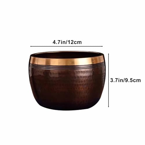 Authentic Tibetan Singing Bowl Set, with Cushion Mallet Handmade Meditation, Meditation Accessories, for Yoga, Chakra Healing, Stress Relief(4.7in/12cm)