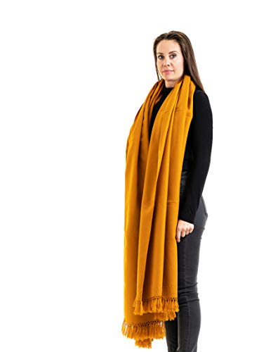 Meditation Shawl or Meditation Blanket, Shawl/Wrap, Oversize Scarf/Stole. Large. Unisex. - color: Mustard