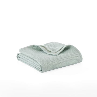 Berkshire 3-Layer Fleece Throw, Ultra Soft Lightweight Thermal Blanket with Cotton-Like Feel, All-Season Cozy Bed Cover for Couch Bed, Machine Washable(Throw Size 50" x 60", Southern Blues) - color: Southern Blues, size: Throw (50 in x 60 in)