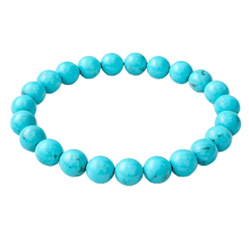 The Alchemist's Arcanum Adjustable Beaded Wrist Accessory for Men and Women, Stretch Fit Stone Bead Jewelry for Daily Wear and Gifting - color: Tibetan Turquoise
