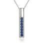 POPLYKE Chakra Necklace for Women 925 Sterling Silver Bar/Inifinity/Cross Necklace Mother Day Jewelry Gift for Women - style: September