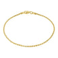KISPER 18K Gold Plated 925 Sterling Silver Chain Bracelets for Women, Waterproof Tarnish Resistant, Curb/Rope/Figaro/Mariner Link Bracelet, 6.5, 7, 8, 9 Inch - size: 9 inches (large), style: Rope