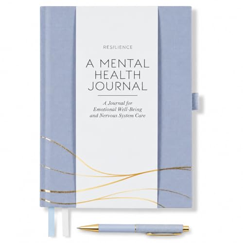 Mental Health Journal – 90 Days of Nervous System Regulation, Anxiety Relief & Emotional Resilience | Guided Daily Prompts + Safety Sequence Card + QR Bonus | Premium Hardcover Gift by a Nervous System Educator - color: BlueGrey