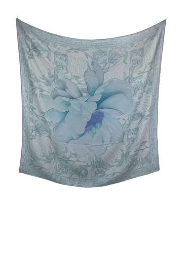 Cashmere-soft Mercerized wool Shawl Pashmina Lightweight Travel Wrap & Evening Scarf |Office |Wedding - color: 9 Light Blue
