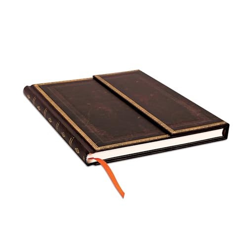 Black Moroccan Ultra Unlined Hardcover Journal, 144pg, 120GSM by Paperblanks (Old Leather Collection)