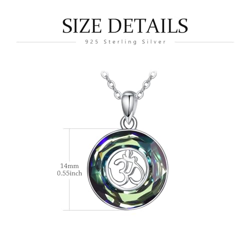 Palpitate Crystal Pendant Necklace 925 Sterling Silver Crystal Jewelry Christmas Gifts for Women - style: OM-06
