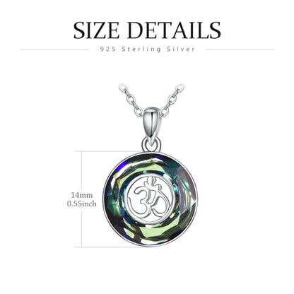 Palpitate Crystal Pendant Necklace 925 Sterling Silver Crystal Jewelry Christmas Gifts for Women - style: OM-06