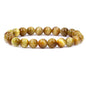 Keleny Gem Semi Precious Gemstones 8mm Round Beads Crystal Stretch Bracelets 7 Inch Unisex - color: Yellow Golden Tiger Eye Quartzite